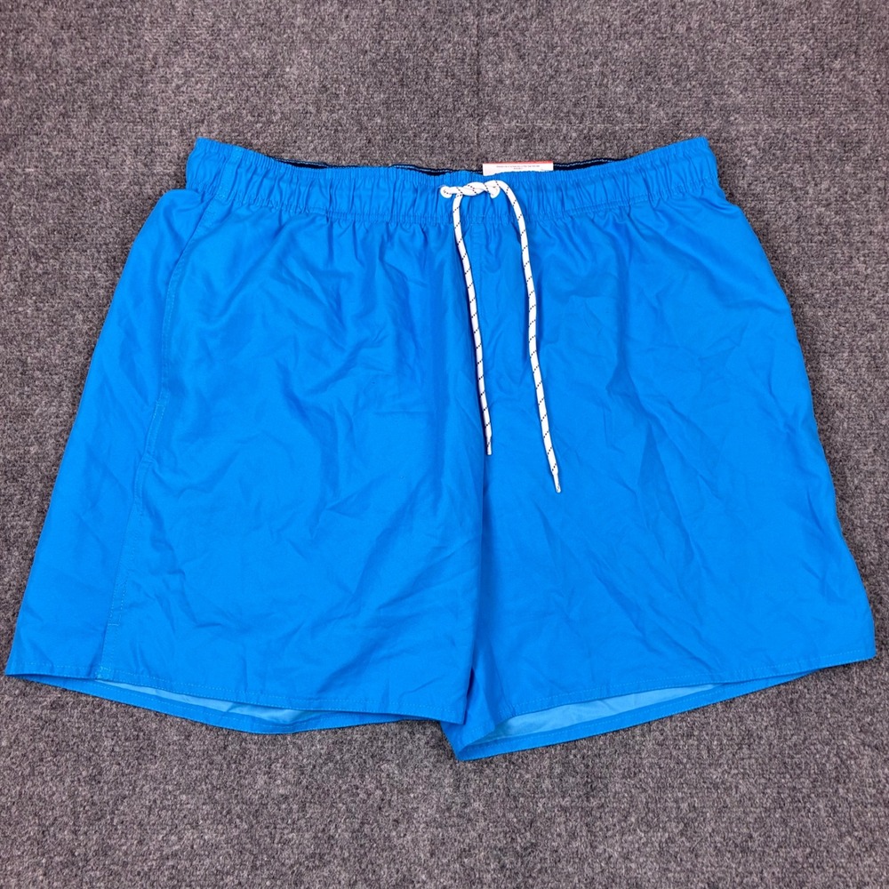 St. Johns Bay Mens Size XL W38 Blue Songbird 7" Inseam Swim Shorts UPF 50+ NEW